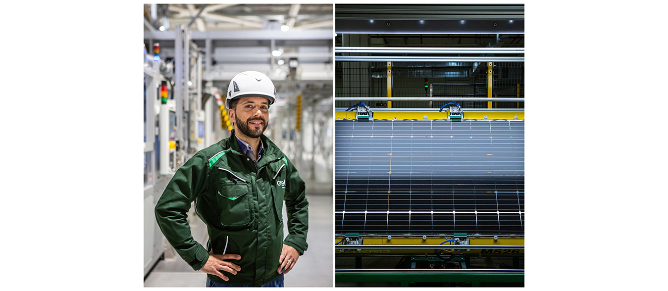Davide, Shift Manager, Enel Green Power e Thermal Generation Italia - 3Sun Gigafactory, Catania, uno dei più grandi impianti di produzione di moduli fotovoltaici di nuova generazione in Europa.